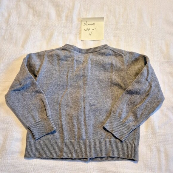 Hanna Andersson girls size 100 or 4 gray cardigan with rainbow star design guc - Picture 2 of 5